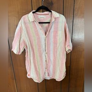 Tommy Bahama Pink Linen Shirt